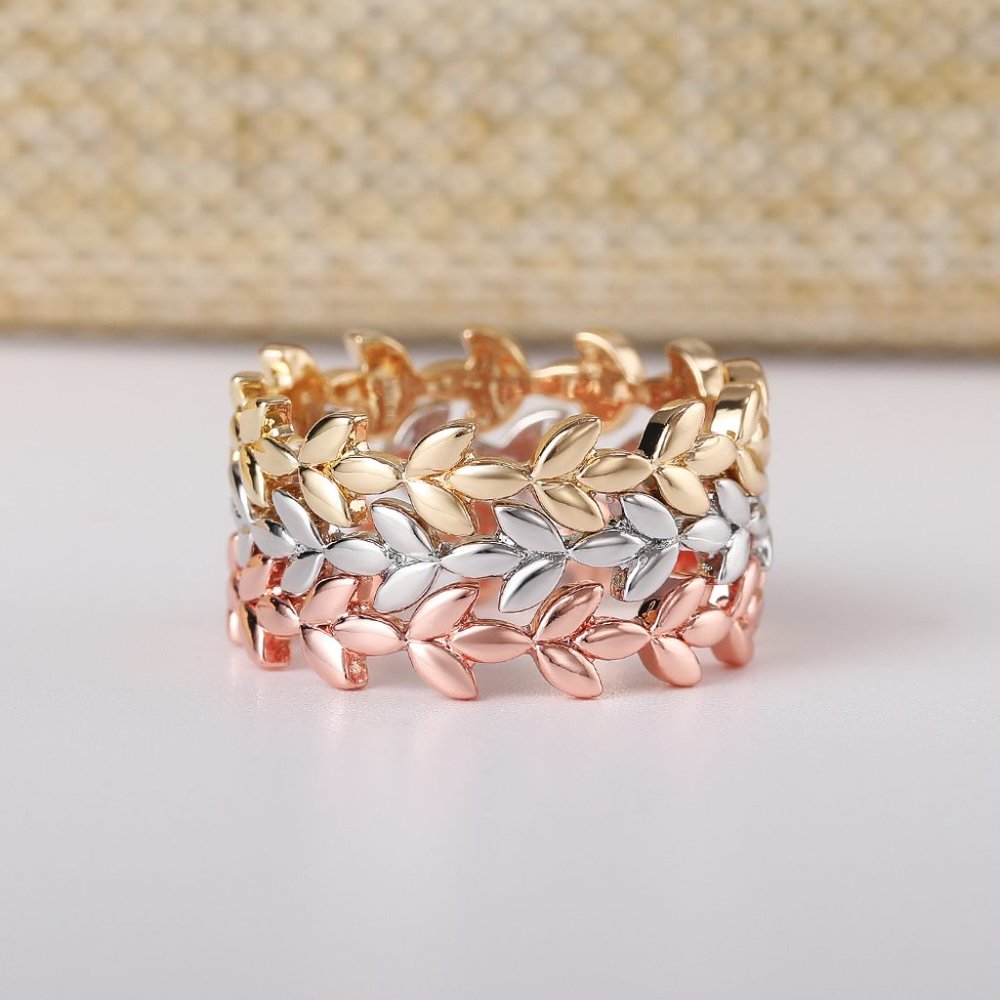 Dainty Yellow Gold Plated Simple Dainty Beautiful Ring for Women/Girl, K947 - Picture 6 of 8